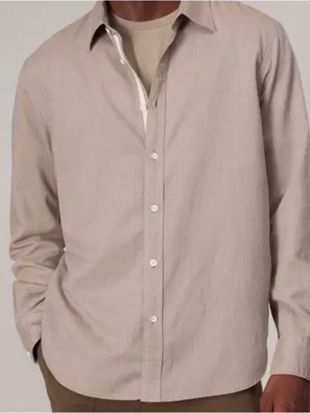 Rag & Bone The Finch. Khaki Striped Button Up Shirt. Men’s M.